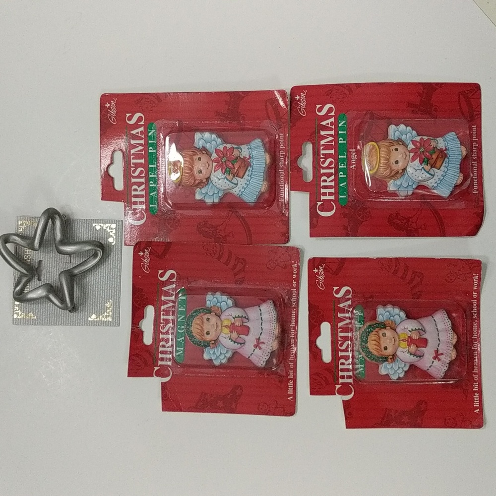 Christmas Bundle Magnets Brooches  Angels Star!